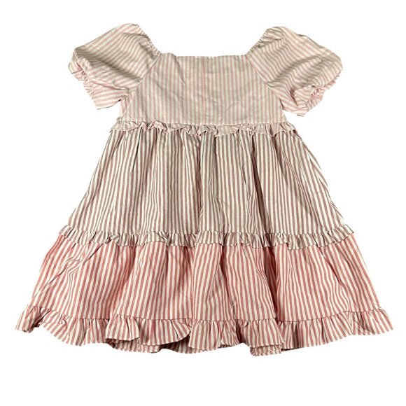 BiBi Womens Small Sweetheart Style Color Block Tiered Dress Ruffles Striped NWT - Picture 8 of 8